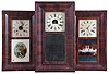 Clocks- 8 (Eight): (1) Forestville Manufacturing Co., Forestville, Conn., 30 hour, time and strike, weight brass movement OG shelf clock, c1850; (2) Ansonia Brass & Copper Co., Ansonia, Conn., 30 hour, time and strike, weight brass movement OG shelf clock, c1870 (3) George Marsh, Winchester, Conn., 30 hour, time and strike, weight brass movement OG shelf clock, c1850 (4) Forestville Clock Co., Forestville, Conn., 30 hour, time, strike and alarm weight brass movement OG shelf clock, c1850 (5) E. & A. Ingraham & Co., Bristol, Conn., 30 hour, time and strike, weight brass movement OG shelf clock, c1852 (6) M. W. Atkins & Co., Bristol, Conn., 8 day, time and strike, weight brass movement OOG shelf clock, c1850 (7) Forestville Clock Co., Forestville, Conn., 30 hour, time, strike and alarm weight brass movement OG shelf clock, c1850 (8) William L. Gilbert Clock Co., Winsted, Conn., 30 hour, time and strike, weight brass movement OG shelf clock, c1870