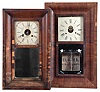 Clocks- 8 (Eight): American Clock Co., (Chauncey Jerome), New York, 30 hour, time and strike, weight brass movement OG shelf clock, c1850; (2) Ansonia Brass Co., Ansonia, Conn., 30 hour, time and strike, weight brass movement OG shelf clock, c1860 (3) Brewster & Co., Bristol, 30 hour, time and strike, weight brass movement OG shelf clock, c1855 (4) George Marsh, Winchester, Conn., 30 hour, time and strike, weight brass movement OG shelf clock, c1850 (5) Ansonia Brass Co., Ansonia, Conn., 30 hour, time and strike, weight brass movement OG shelf clock, c1860 (6) F. C. Andrews, Bristol, Conn., 30 hour, time and strike, weight brass movement OG shelf clock, c1840 (7) Boardman & Wells, Bristol, Conn., 30 hour, time and strike, weight brass movement OG shelf clock, c1840 (8) William L. Gilbert Clock Co., Winsted, Conn., 30 hour, time, strike and alarm weight brass movement OG shelf clock, c1870