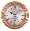 Harvard Clock Co., Boston, with movement signed by the Boston Clock Co., marine timepiece, 8 day, time only, spring-driven balance wheel movement in a brass case with hinged bezel. The movement is also stamped with the important Dec. 28, 1880 patent date and serial number 1947. It seems likely that the Boston Clock Co. may have been using up dials and cases from its predecessor the Harvard Clock Company.