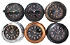 Clocks- 6 (Six) Chelsea Deck Clocks: Chelsea Clock Co., Boston, for U.S. Navy, "Mark I- Deck Clock", 8 day, time only, spring-driven balance wheel movements, black dials with subsidiary seconds, four rear wind in metal cases dated 1940 or 1941 and two in black phenolic cases dated 1943.