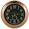 Chelsea Clock Co., Boston, Mass., for U.S. Navy, "Pilot House" timepiece, 8 day, time only, spring-driven rectangular movement in a polished brass case with 8.5 inch black dial and large subsidiary seconds below the center arbor.