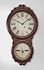 Seth Thomas Clock Co., Thomaston, Conn., "Office Calendar No. 4" wall clock, 8 day, spring driven movement with perpetual calendar displayed the lower dial, all in a rosewood veneered case.