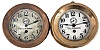 Clocks- 2 (Two) U.S. Light House Service: Seth Thomas Clock Co., Thomaston, Conn., for U.S. Light House Service, 8 day, time only, spring-driven balance wheel movements in brass cases with screw-on bezels, 4.5 inch silvered dials