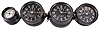 Clocks- 4 (Four) Seth Thomas Boat and Deck: Seth Thomas Clock Co., Thomaston, Conn., for U.S. Navy, three "Mark I- Deck Clocks" and one "Mark I- Boat Clock", 8 day, time only, spring-driven balance wheel movments in black phenolic cases with hinged bezels, three 6 inch and one 4 inch dial, all with subsidiary seconds, dating from 1941 to 1944.