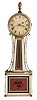 Massachusetts, 8 day, weight brass movement gilt front patent or banjo timepiece.