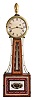 Massachusetts, 8 day, weight brass movement patent or banjo timepiece.