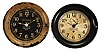 Clocks- 2 (Two) Seth Thomas for U.S. Maritime Commission: (1) Seth Thomas Clock Co., Thomaston, Conn., ship's bell, 8 day, time and ship's bells, spring-driven balance wheel movement in a gray painted metal case with hinged phenolic bezel and 6 inch black dial. (2) Seth Thomas Clock Co., Thomaston, Conn., ship's lever, 8 day, time only, spring-driven balance wheel movement in a black phenolic case with hinged bezel, 6 inch silvered dial with subsidiary seconds.