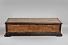 Geo. Baker & Co., late G. Baker-Troll & Co., Geneva, Switzerland, 21" cylinder music box playing 12 tunes on three combs over three octaves in a burl walnut and Carpathian elm burled veneer case with ebonized accents
