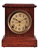 Seth Thomas Clock Co., Thomaston, Conn., "Dana No. 1" shelf clock with a spring driven, 8 day, time and strike movement in an adamantine finish case.