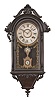 E. N. Welch Mfg. Co., Forestville, Conn., "Italian Hanging V.P." wall clock, 8 day, time and strike, spring driven movement in a rosewood and rosewood veneered case.