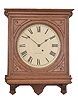 Seth Thomas Clock Co., Thomaston, Conn., "Office No. 5" wall clock, 8 day, time only, spring driven movement in an oak case with 12 inch papered metal dial, blued steel spade hands.