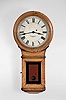 E. Howard & Co., Boston, Mass., "Regulator No. 70" 8 day, weight brass movement wall timepiece. This example once resided in a firehouse as evidenced by the label attached on the bottom that reads "City of Boston, Fire-a-90 "