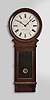 Boston Clock Co., Boston, Mass., wall regulator, 8 day, time only, weight driven movement a in mahogany case with painted metal dial.