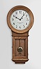 Chelsea Clock Co., Boston, Mass., "Pendulum No. 1" hanging regulator, 8 day, time only, weight driven movement in an oak case with painted metal dial.