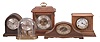 Clocks- 10 (Ten): Lot includes spring and electrically-driven mantel clocks, most in wood cases. Makers include Ingraham, Mauthe, Sessions, Emperor, Telechron, Kundo, and Ansonia