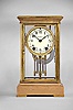 Seth Thomas Clock Co., Thomaston, Conn., "Empire No. 2", 8 day, time and strike spring brass movement crystal regulator mantel clock.