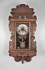 E. N. Welch Mfg. Co., "Eureka", 8 day, time, strike and alarm spring brass movement wall clock. This model appears in the catalog as "Unknown No. 15 "