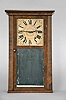 Forbes and Tucker, Concord, New Hampshire, 30 hour, time and strike weight wood movement beveled sides shelf clock.