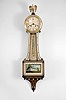 Chelsea Clock Co., Boston, Mass., 8 day, time and house strike spring brass lever movement patent or banjo wall timepiece. Serial No. 179891.