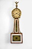 Unknown, Massachusetts, 8 day, weight brass movement patent or banjo wall timepiece.