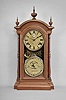 Southern Calendar Clock Co., St. Louis, Mo., "Fashion No. 3" shelf clock with a Seth Thomas spring driven, 8 day, time and strike movement and a R. T. Andrews perpetual calendar mechanism in a walnut case.