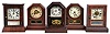 Clocks- 5 (Five): American-made 30 hour cottage clocks, some with alarm, by Atkins Clock Co. and Seth Thomas.