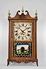 Norris North, Torrington, Conn., 30 hour, time and strike weight wood movement pillar & scroll shelf clock.
