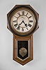 Ansonia Clock Co., New York, "Office Regulator", 8 day, time and strike spring brass movement wall clock.