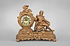 Clocks- 6 (Six): (1) Seth Thomas steeple clock with German movement, 8 day, time and strike movement in an ash case, c1960; (2) Miniature acorn clock with German movement, time only, c1970; (3) Seth Thomas mantel clock, 8 day, time and strike, 120 movement in an Art Deco style wood case, c1930; (4) Ansonia Clock Co., "Arion" figural mantel clock, 8 day, time and strike, visible Brocot escapement, c1894; (5) and (6) Horolovar Co., New York, "Ignatz", flying pendulum novelty timepieces.