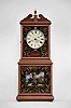 Wayne R. Cline, Bowling Green, Kentucky, 8 day, lever movement miniature version of a Willard style Massachusetts shelf clock.