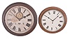 Clocks- 2 (Two) English Dial Clocks: (1) Coventry / Astral, England, dial clock, 8 day, time only, spring driven fusee movement in a walnut case with painted metal dial featuring the seal of the "London Midland & Scottish Railway Company", c1925; (2) England, dial clock, 8 day, spring driven fusee movement in a wood case with oak bezel, painted metal dial, c1915.