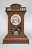 Seth Thomas Clock Co., Thomaston, Conn., "Buffalo", 8 day, time and strike spring brass movement city series mantel clock.