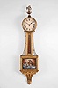Unknown, Massachusetts, 8 day, weight brass movement patent or banjo wall timepiece.