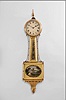 Massachusetts, 8 day, weight brass movement patent or banjo timepiece.