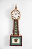 Unknown maker, 8 day, weight brass movement copy of a patent or banjo wall timepiece.