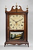Seth Thomas Clock Co., Plymouth, Conn., 30 hour, time and strike weight wood movement pillar & scroll shelf clock.