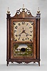 Seth Thomas, Plymouth, Conn., & others, 30 hour, time, strike and alarm weight wood movement shelf clock.