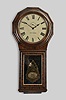 Seth Thomas Clock Co., Thomaston, Conn., "Regulator No. 1 Extra" hanging clock with a round plate, weight driven, 8 day, S. B. Terry style timepiece movement in a rosewood veneered case.