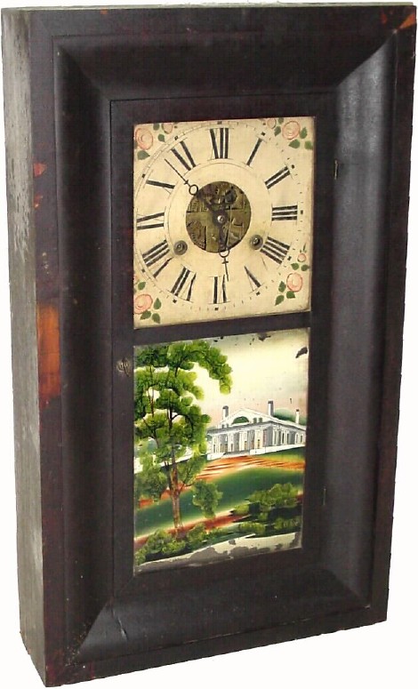 C.1845, Alden A. Atkins, Bristol, Conn 30-hour brass OG shelf clock. — Antique Clocks Price Guide