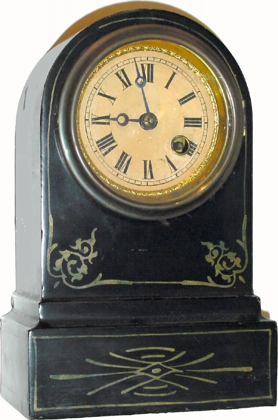C.1875, Terry Clock Co., Waterbury, Conn. 30-hour iron case timepiece. — Antique Clocks Price Guide