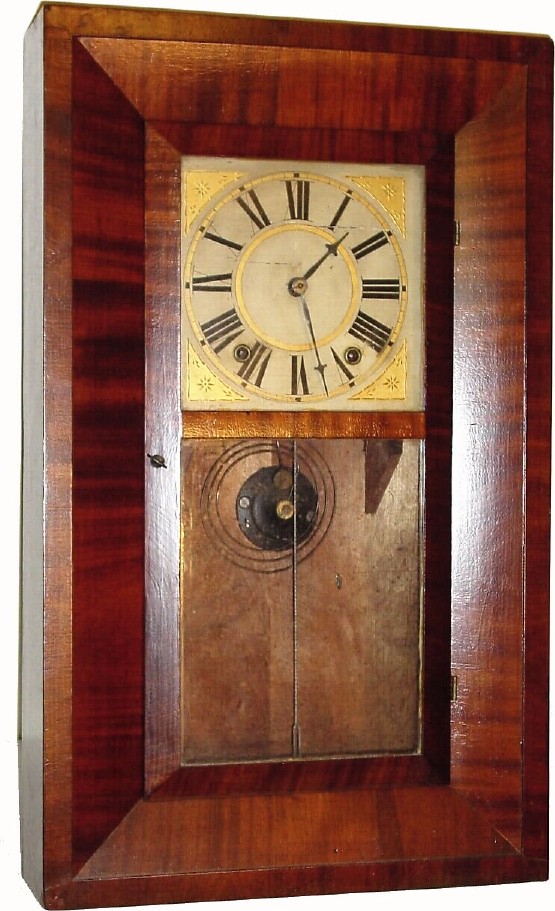 C.1845, Unknown Connecticut 30-hour wood movement bevel case shelf clock. — Antique Clocks Price Guide