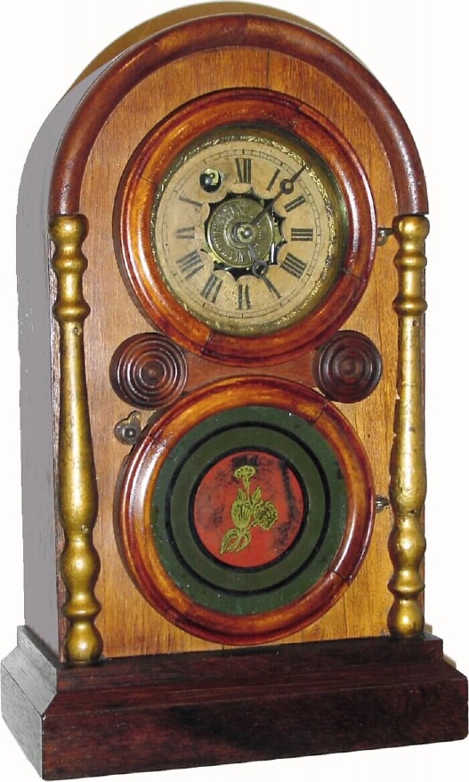 C.1870, E. Ingraham and Co., "Small Venetian" (Subminiature) 30-hour time and alarm. — Antique Clocks Price Guide