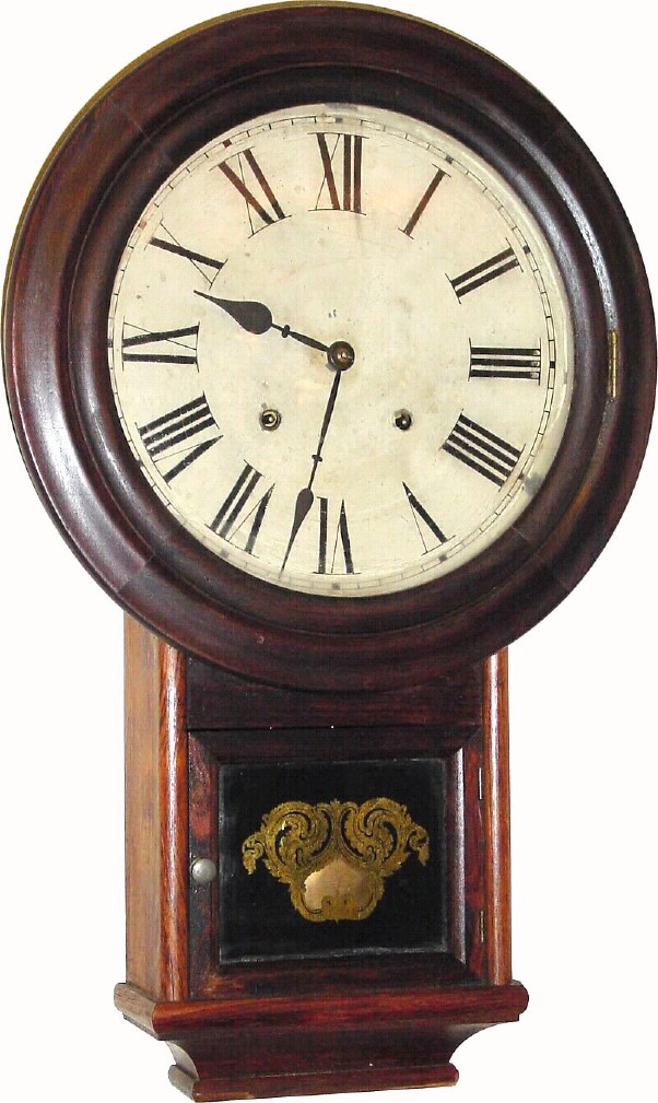 C.1878, Welch, Spring and Co., Round top, short drop regulator. — Antique Clocks Price Guide