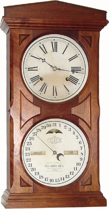 C.1880, Ithaca Calendar Clock Co., No. 10 Farmer's calendar shelf clock. — Antique Clocks Price Guide