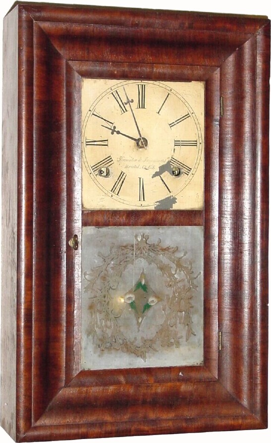C.1845, Brewster and Ingraham, Bristol, Conn., 30-hour time/strike miniature OOG, — Antique Clocks Price Guide