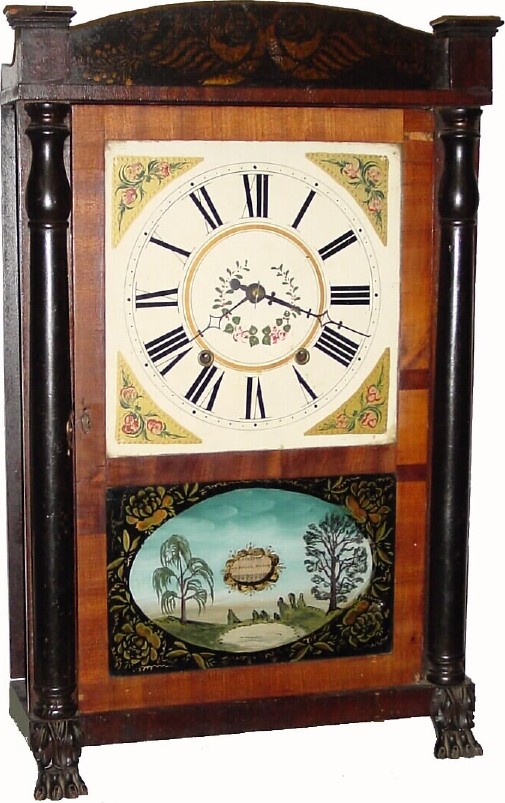 C.1828, Henry Sperry, New York, NY, early short case 30-hour wood movement shelf clock — Antique Clocks Price Guide