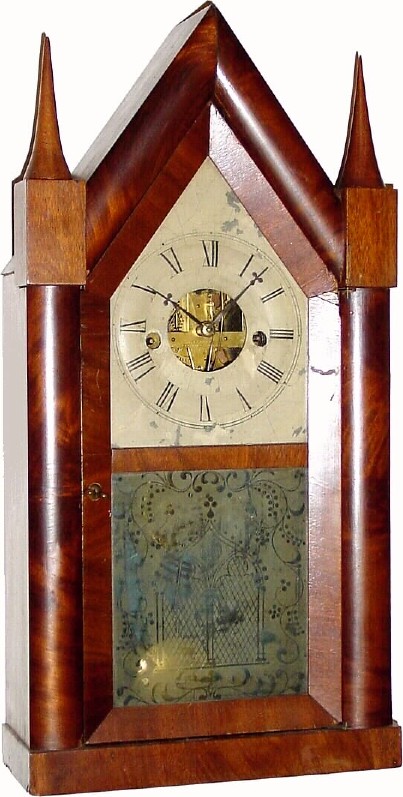 C.1848, Chauncey Jerome, New Haven, CT, 30-hour striking steeple clock in good original condition. — Antique Clocks Price Guide