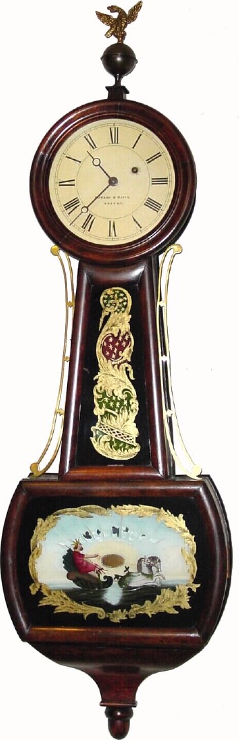 C.1858, Howard and Davis, Boston, Mass., "Banjo No. 4" , — Antique Clocks Price Guide