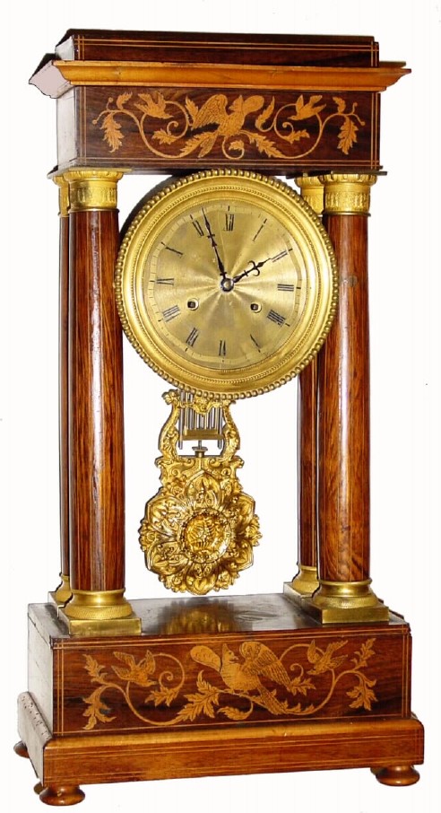 C.1865, French, 4-Column Empire Clock, as-found in fair to good condition. — Antique Clocks Price Guide