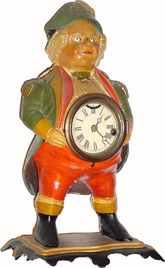 C.1875, Bradley and Hubbard, Meriden, Conn, ADMIRAL , blinking eye clock in fair restored condition. — Antique Clocks Price Guide